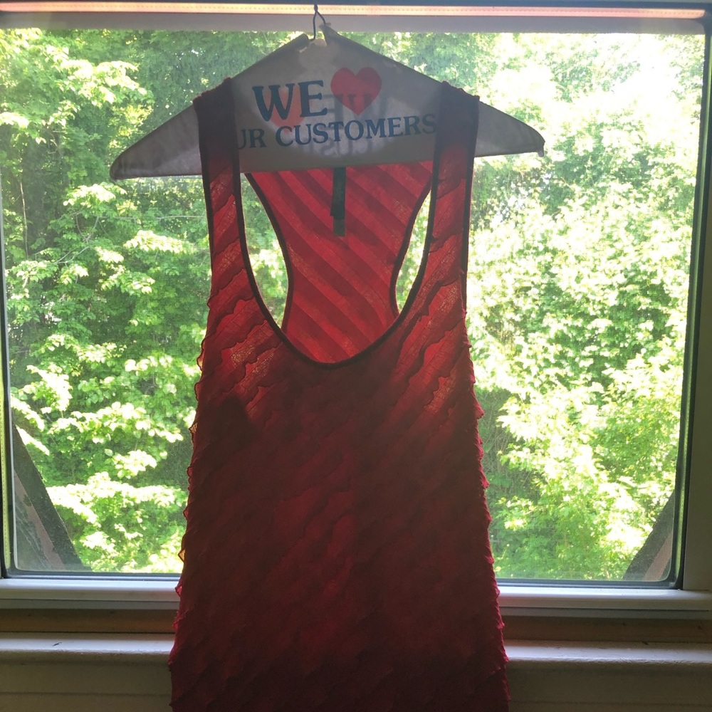 Red racerback shirt